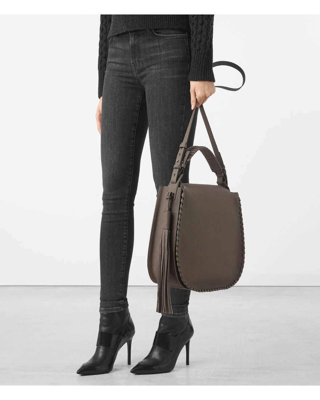 Allsaints mori leather hobo sale